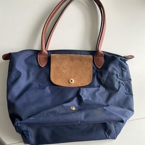 Longchamp Le Pliage Medium Shoulder Tote Bag - Navy